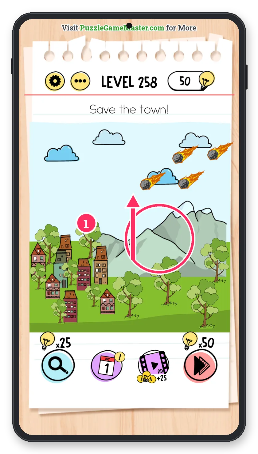 Brain Test: Tricky Puzzles Level 258 answer with steps marked