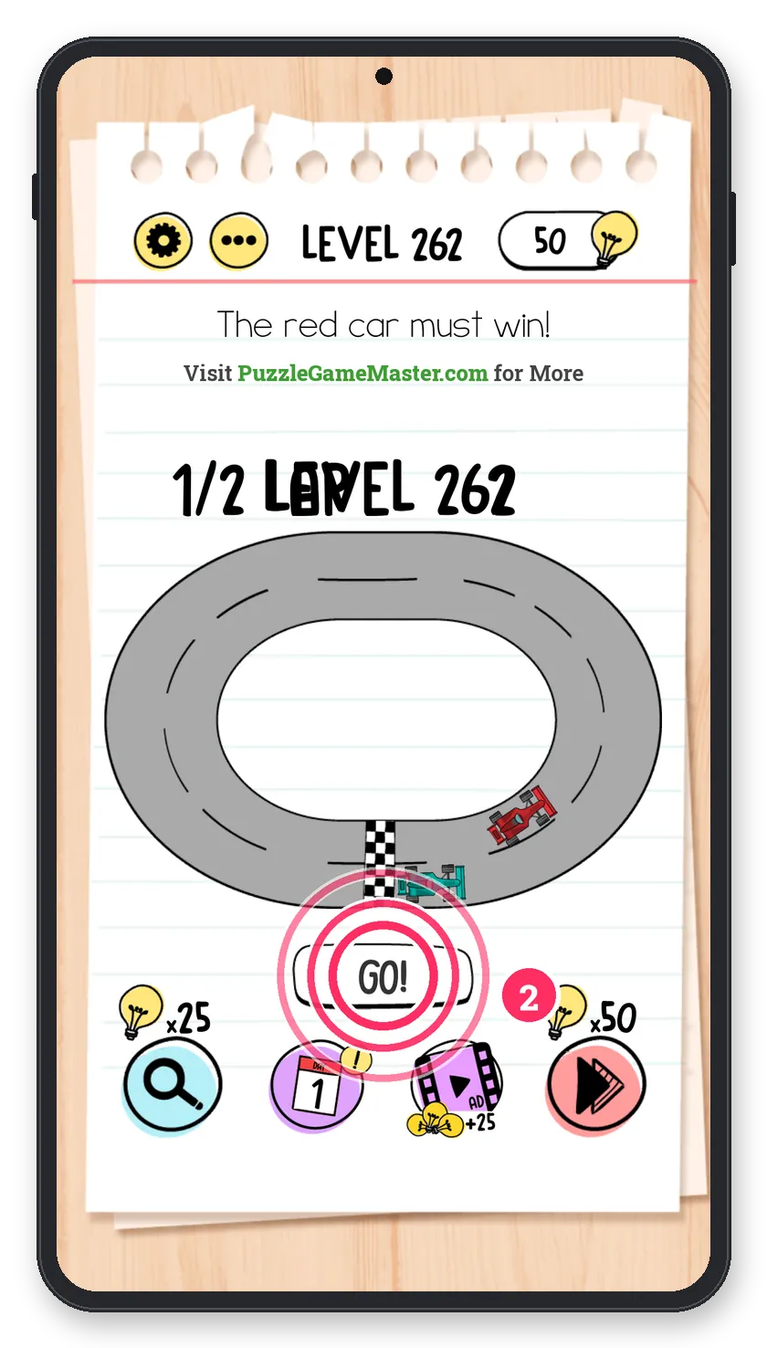 Brain Test: Tricky Puzzles Level 262 step 2: Go