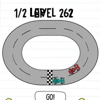 Brain Test: Tricky Puzzles Level 262 answer – The Red Car Must Win!