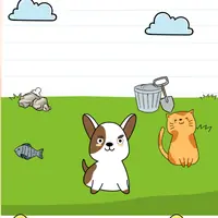 Brain Test: Tricky Puzzles Level 263 answer – The Cat Needs to Get to the Fish Again