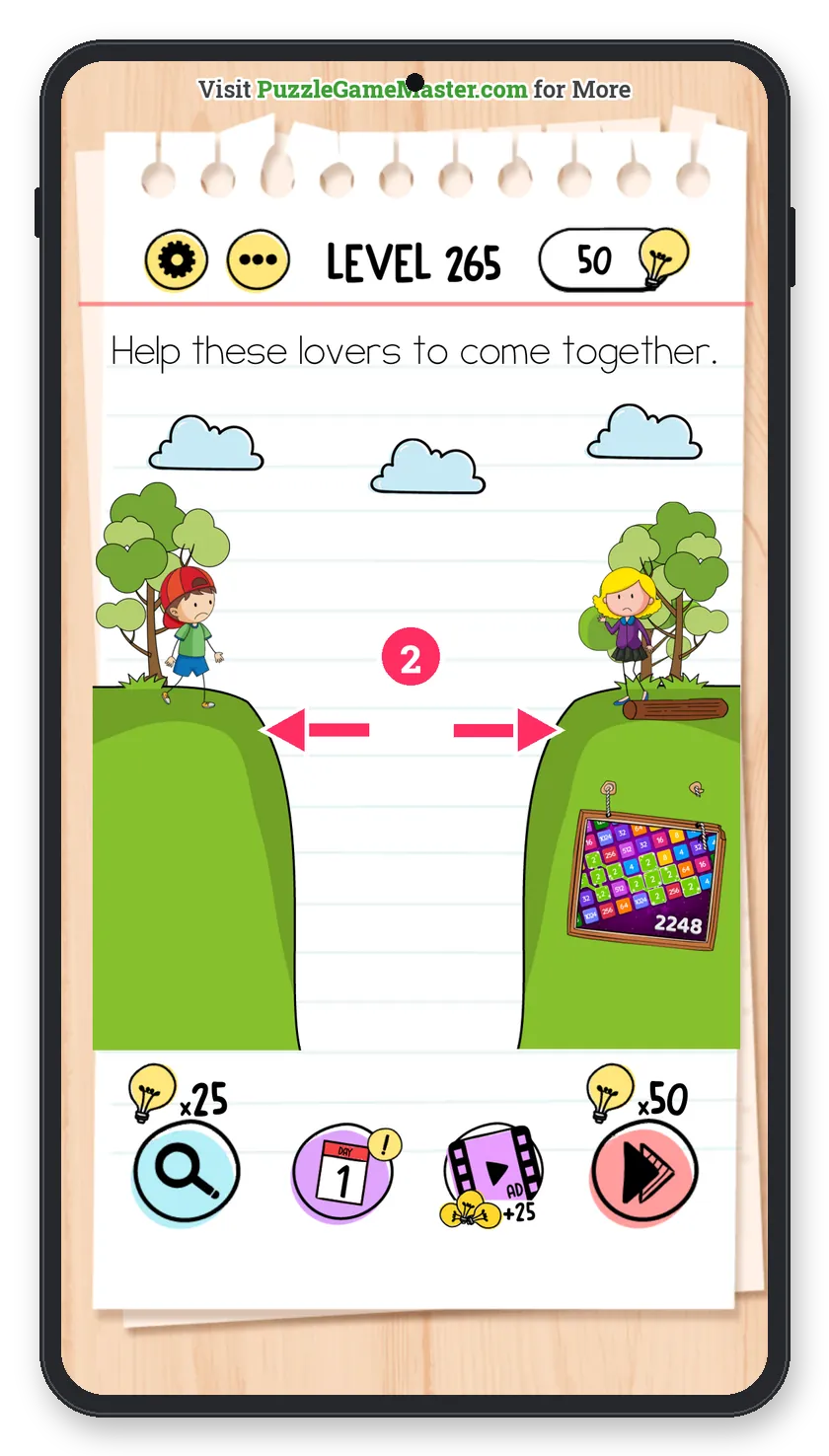 Brain Test: Tricky Puzzles Level 265 step 2: Make it longer