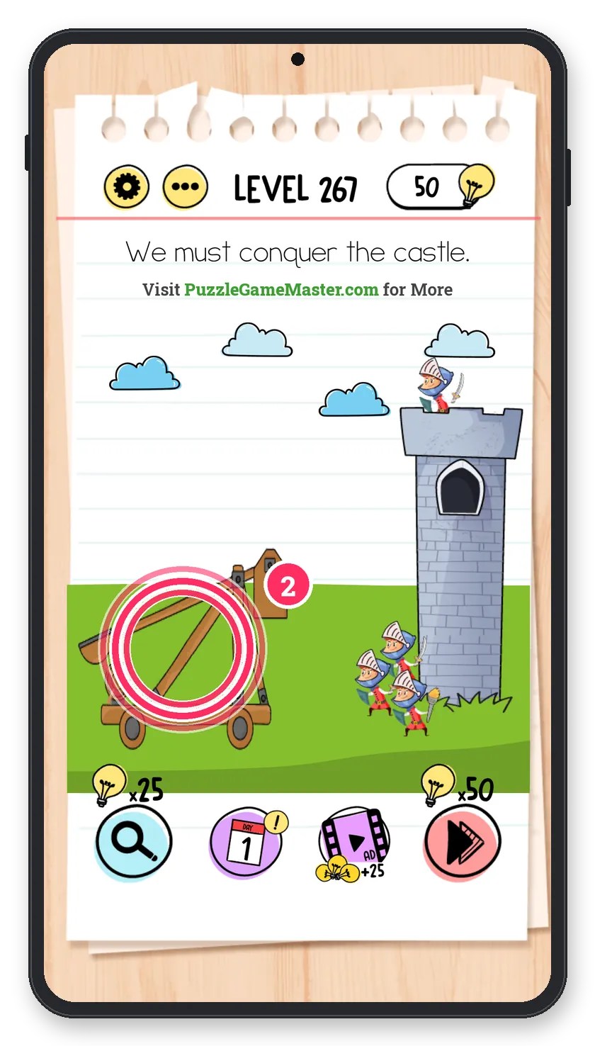 Brain Test: Tricky Puzzles Level 267 step 2: Shoot