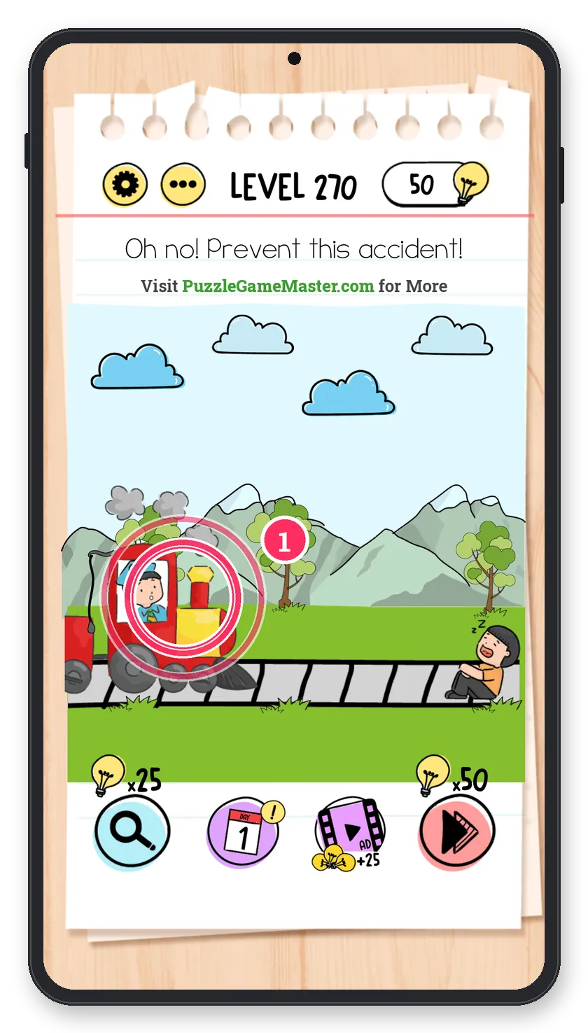 Brain Test: Tricky Puzzles Level 270 answer with steps marked