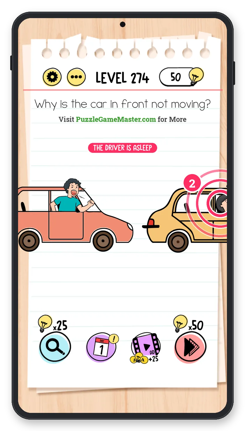 Brain Test: Tricky Puzzles Level 274 step 2: Wake him up