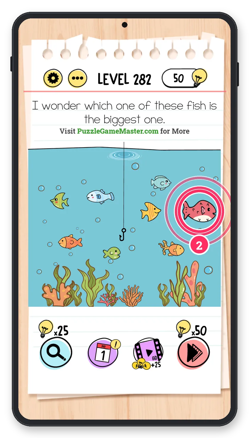 Brain Test: Tricky Puzzles Level 282 step 2: Pick it