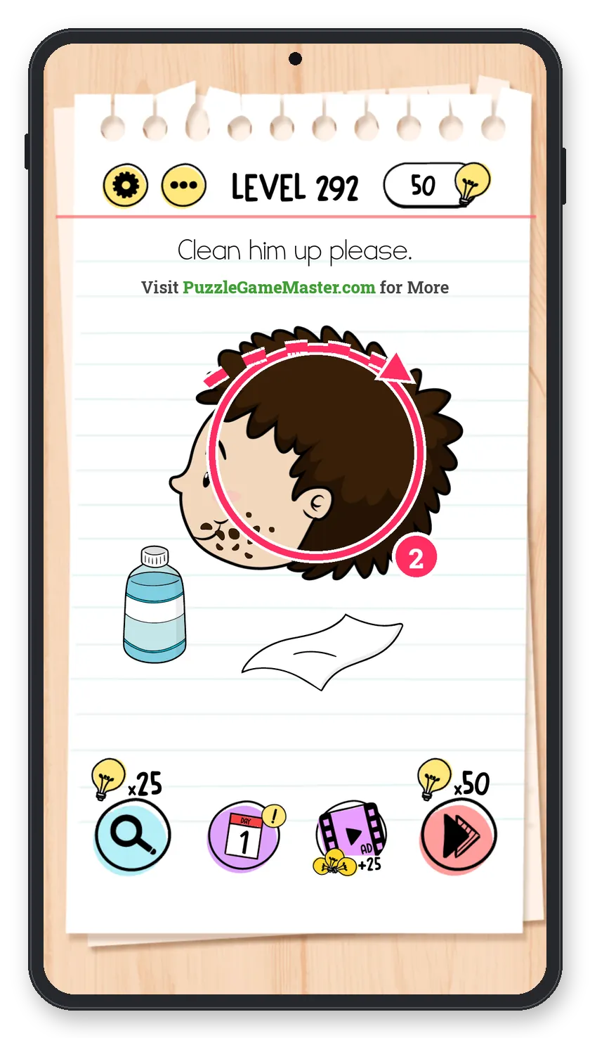 Brain Test: Tricky Puzzles Level 292 step 2: Other cheek