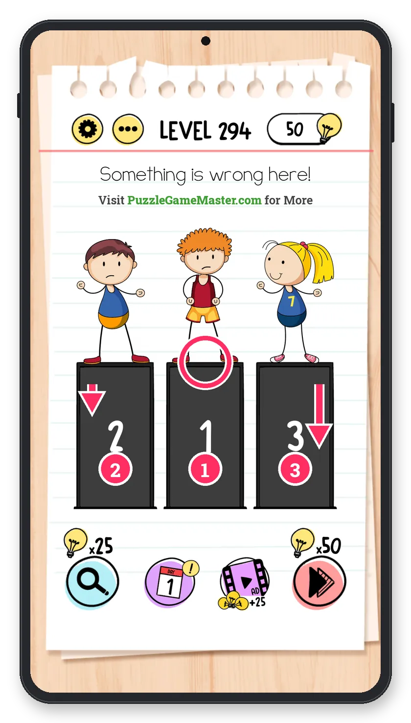 Brain Test: Tricky Puzzles Level 294 answer with steps marked