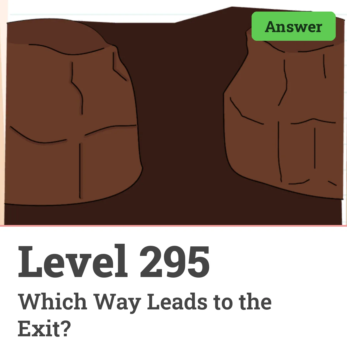 Brain Test: Tricky Puzzles Level 295 answer – Which Way Leads to the Exit?