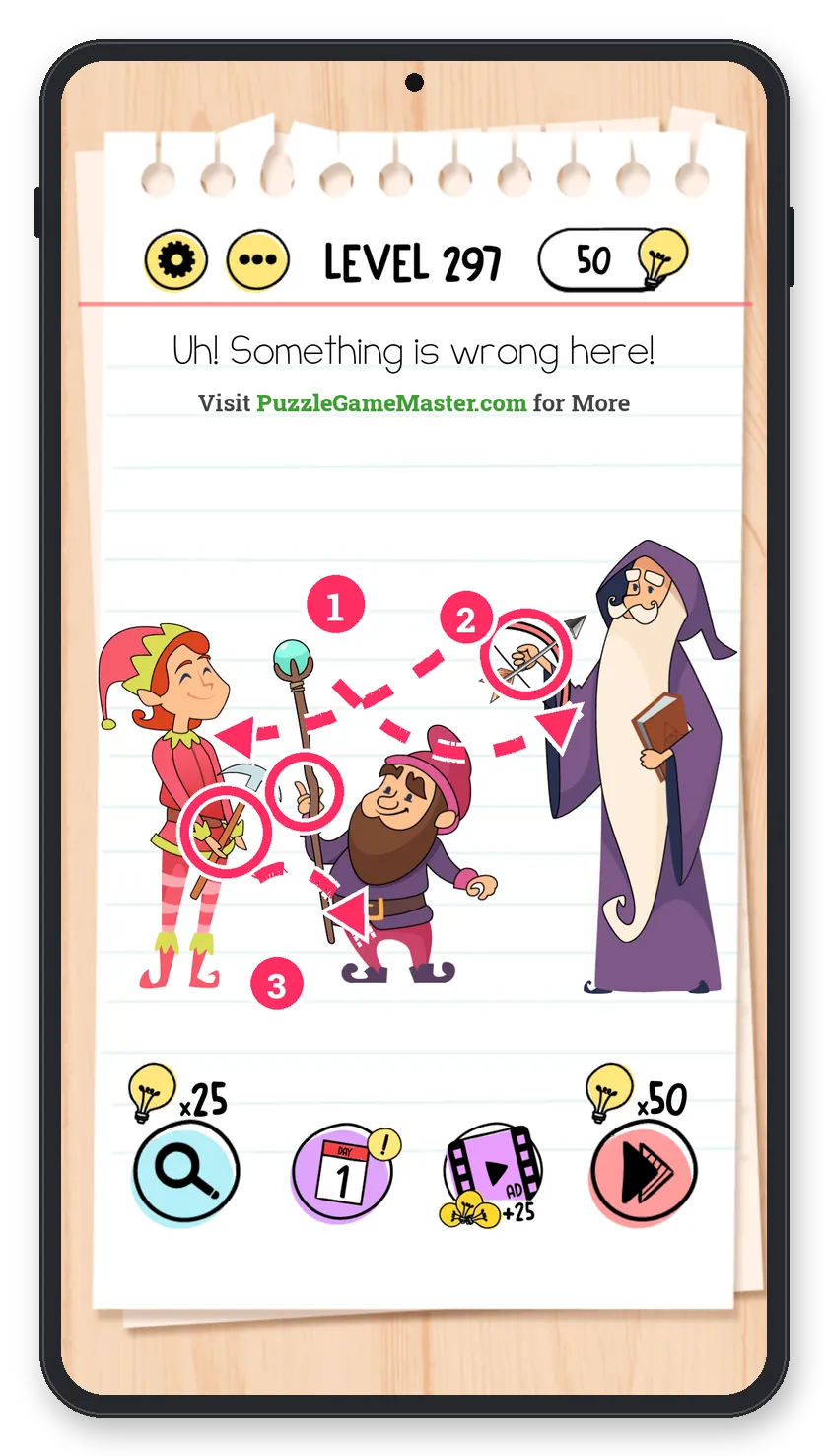 Brain Test: Tricky Puzzles Level 297 answer with steps marked