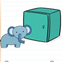 Brain Test: Tricky Puzzles Level 3 answer – Put the Elephant Into the Fridge