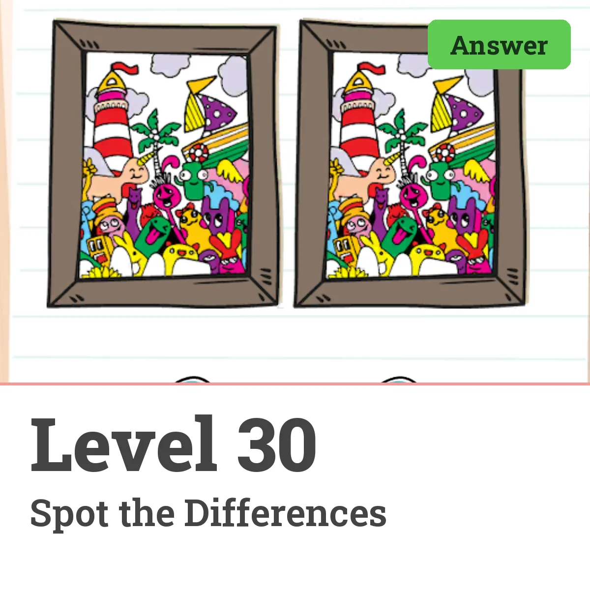 Brain Test: Tricky Puzzles Level 30 answer – Spot the Differences