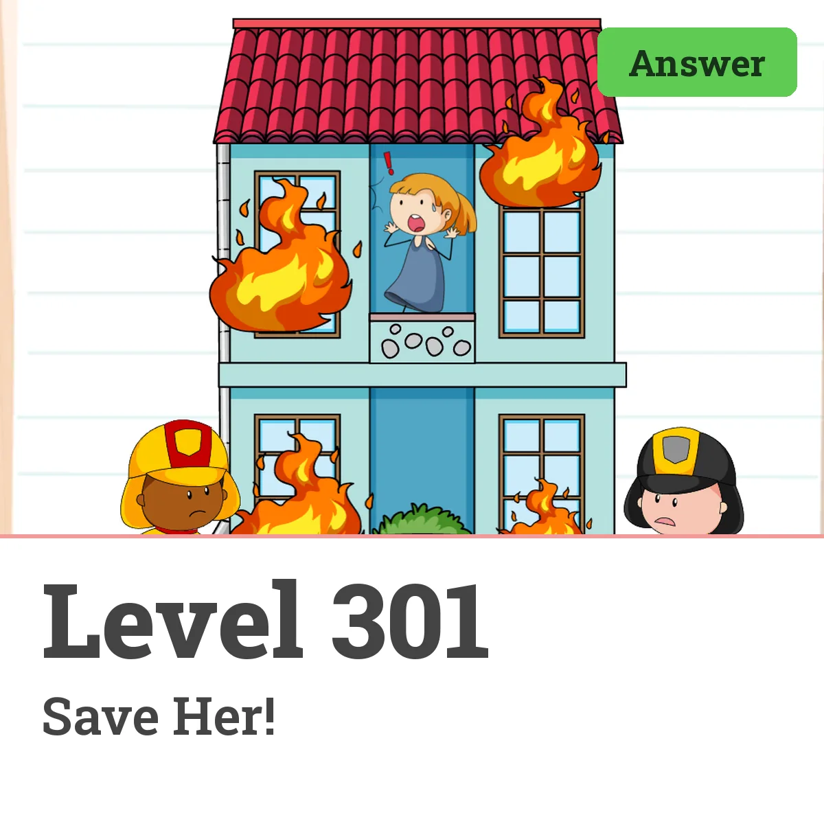 Brain Test: Tricky Puzzles Level 301 answer – Save Her!