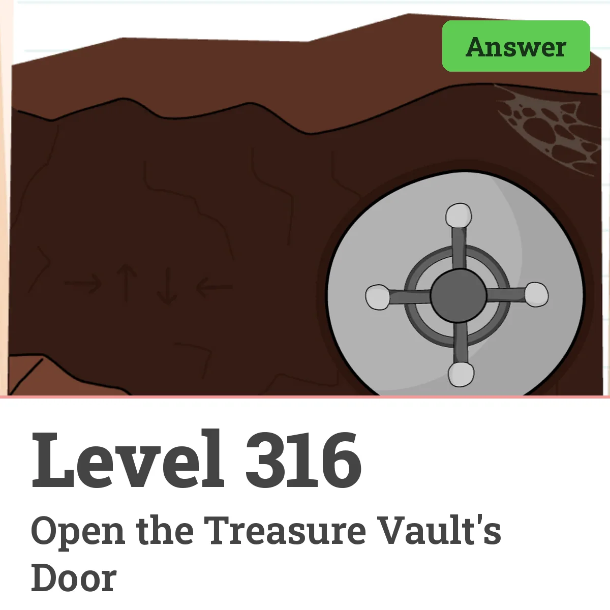 Brain Test: Tricky Puzzles Level 316 answer – Open the Treasure Vault's Door