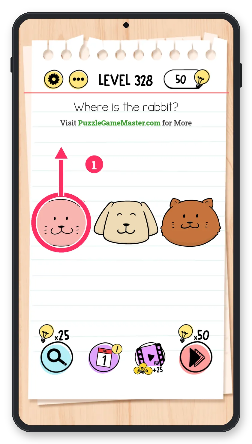 Brain Test: Tricky Puzzles Level 328 answer with steps marked