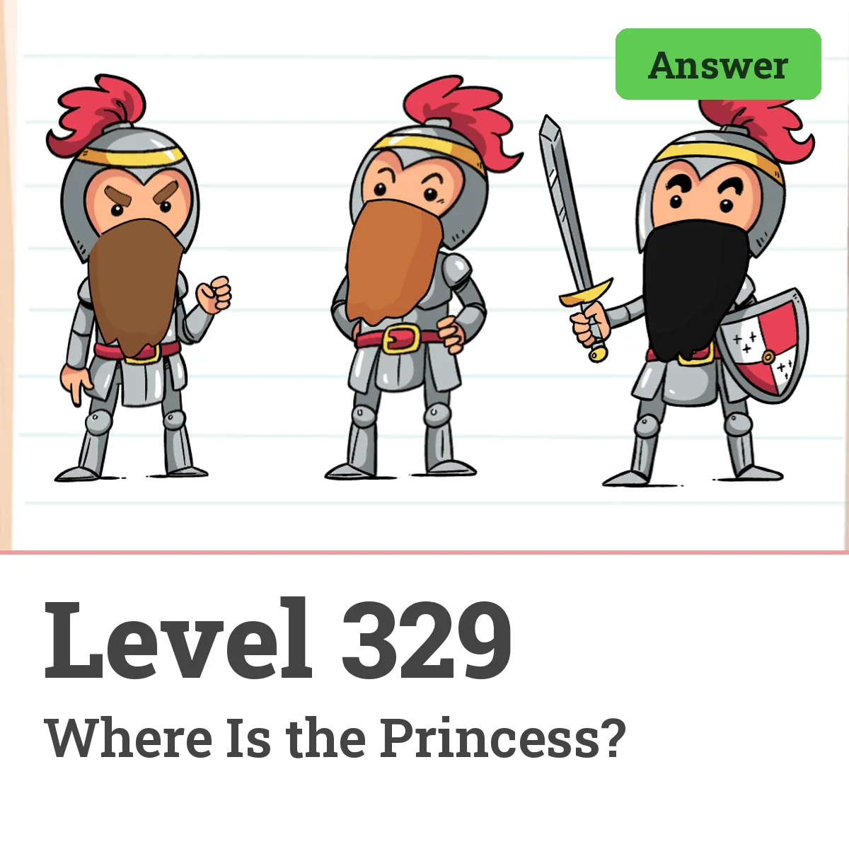 Brain Test: Tricky Puzzles Level 329 answer – Where Is the Princess?