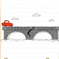 Brain Test: Tricky Puzzles Level 33 answer – Help the Car Cross the Bridge