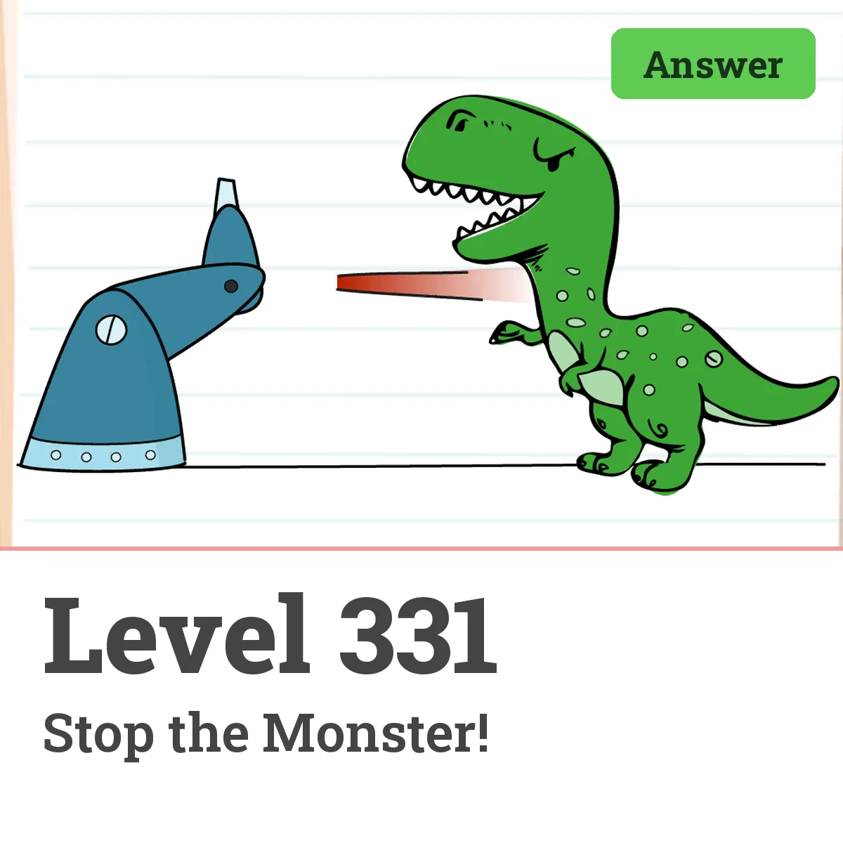 Brain Test: Tricky Puzzles Level 331 answer – Stop the Monster!