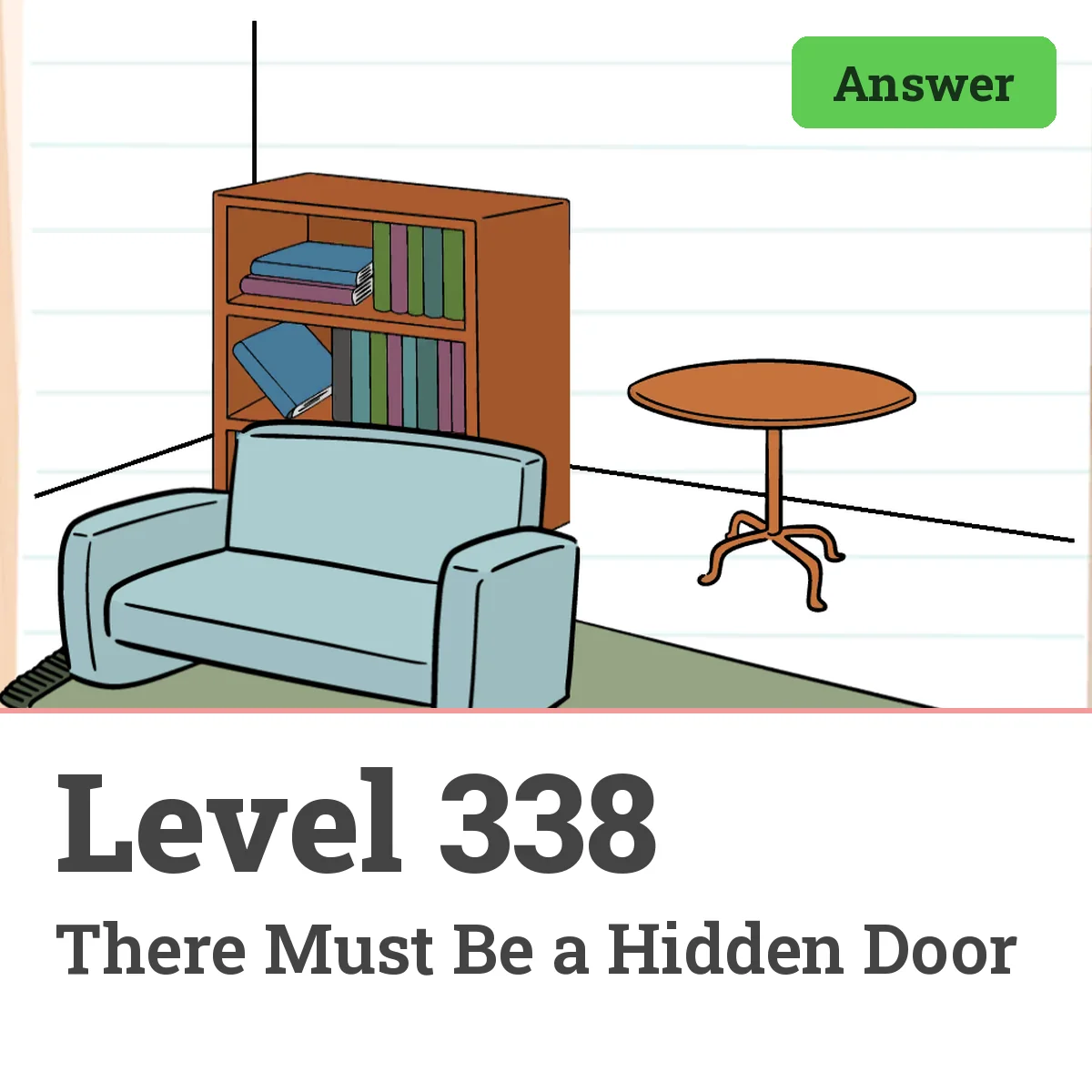 Brain Test: Tricky Puzzles Level 338 answer – There Must Be a Hidden Door