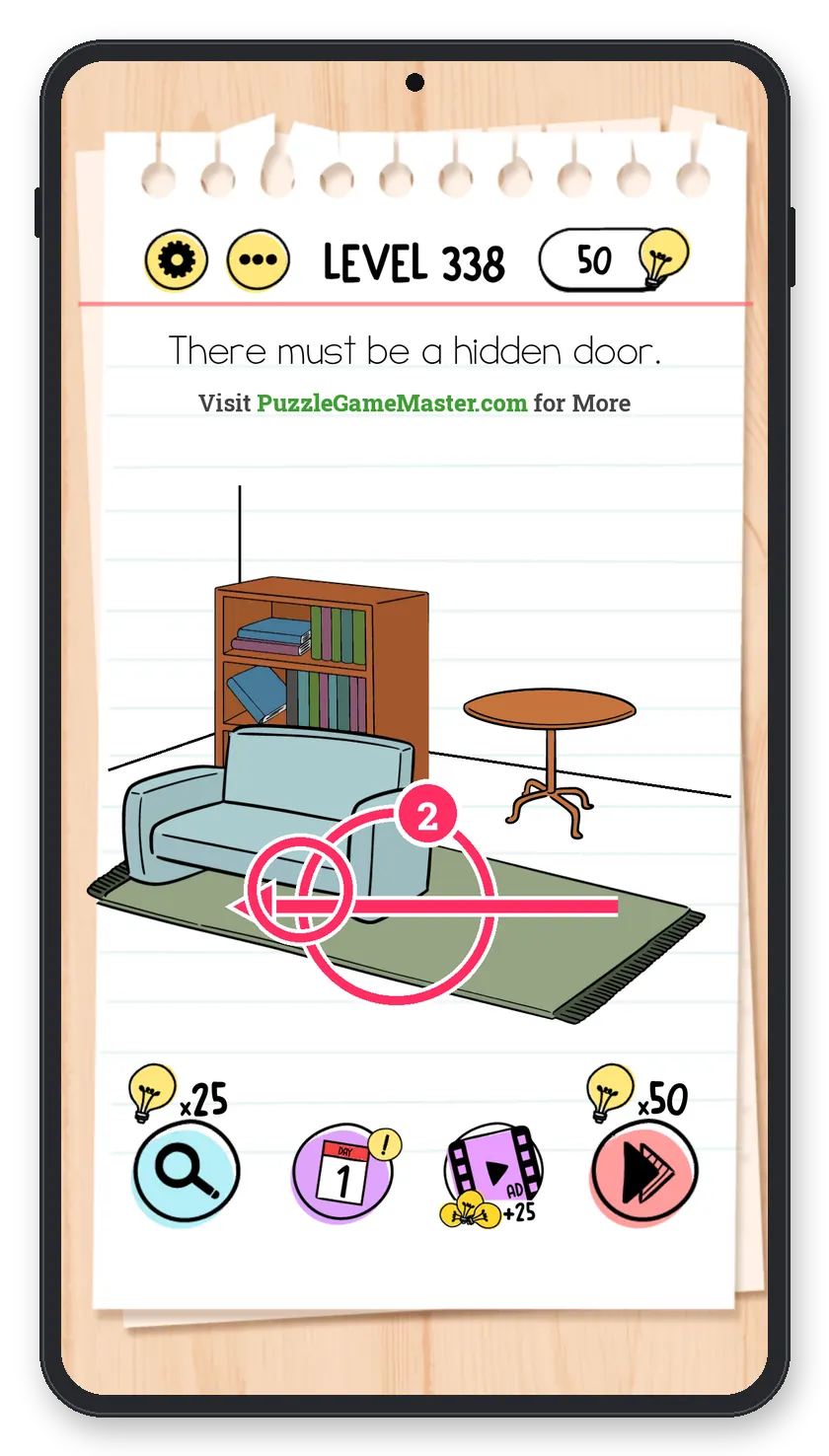 Brain Test: Tricky Puzzles Level 338 step 2: Roll the carpet