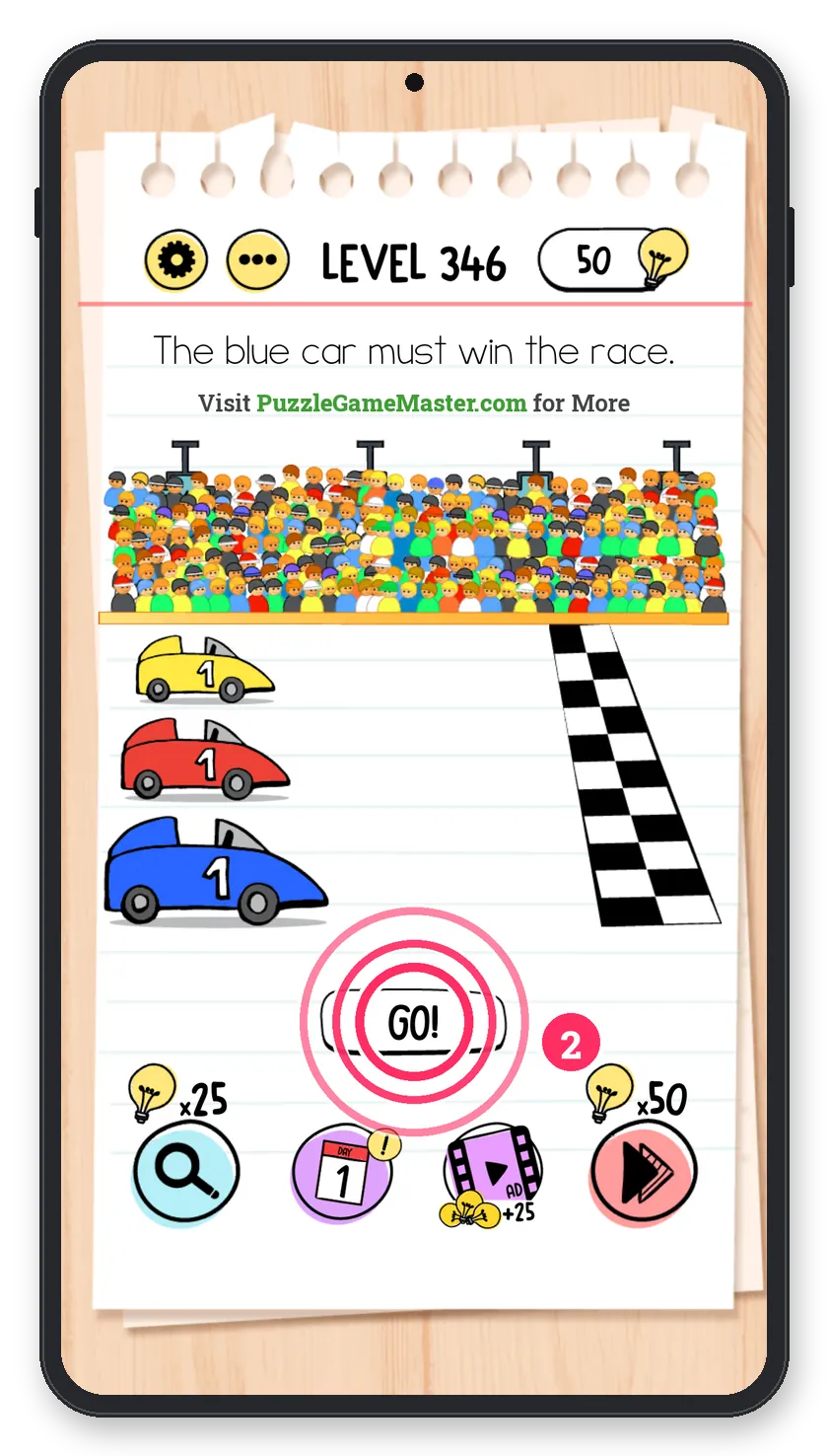 Brain Test: Tricky Puzzles Level 346 step 2: Race