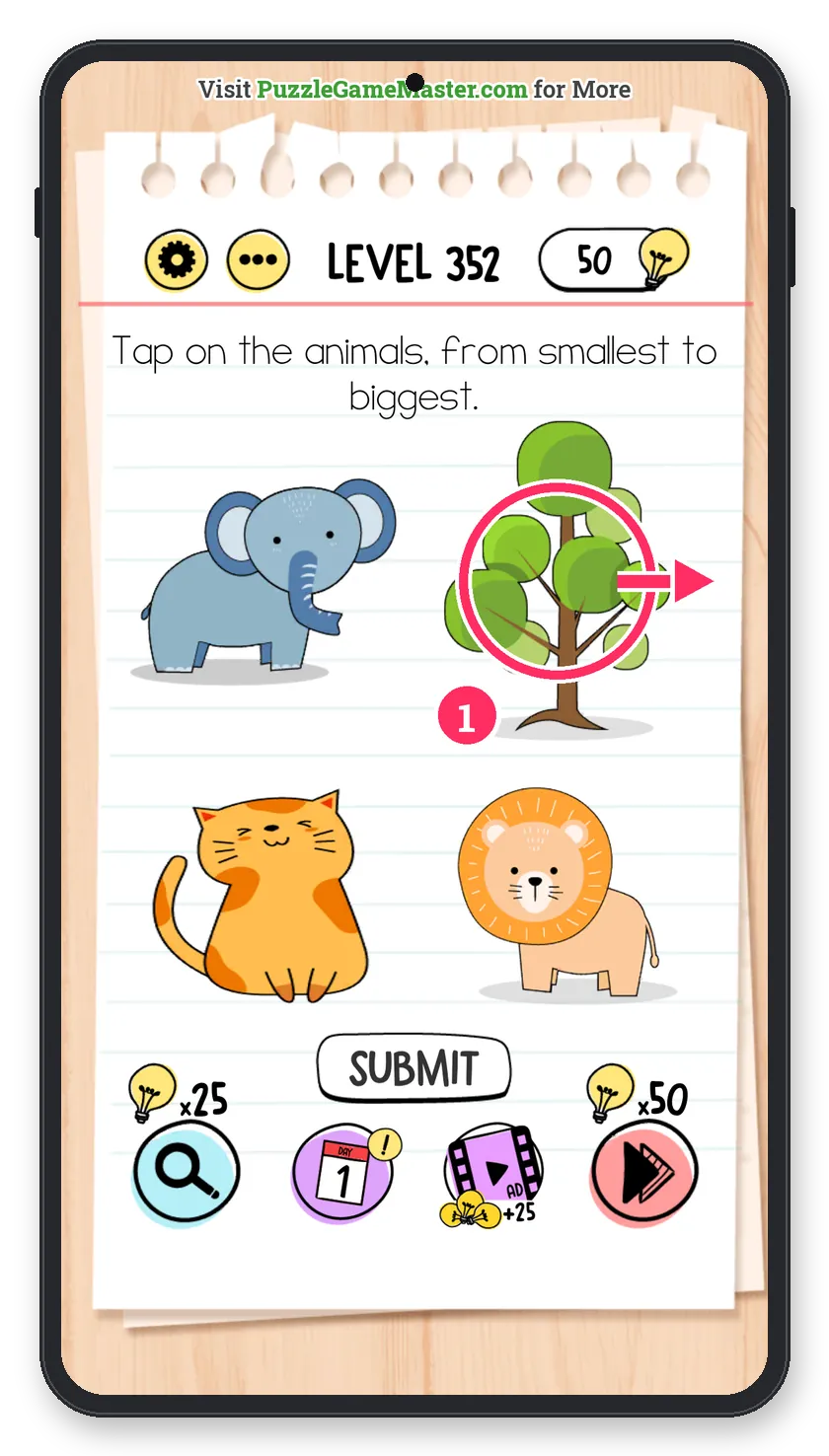 Brain Test: Tricky Puzzles Level 352 step 1: Find the mouse