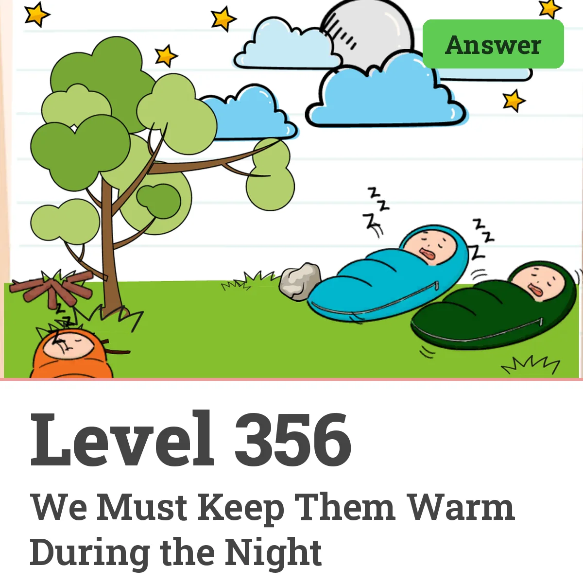 Brain Test: Tricky Puzzles Level 356 answer – We Must Keep Them Warm During the Night