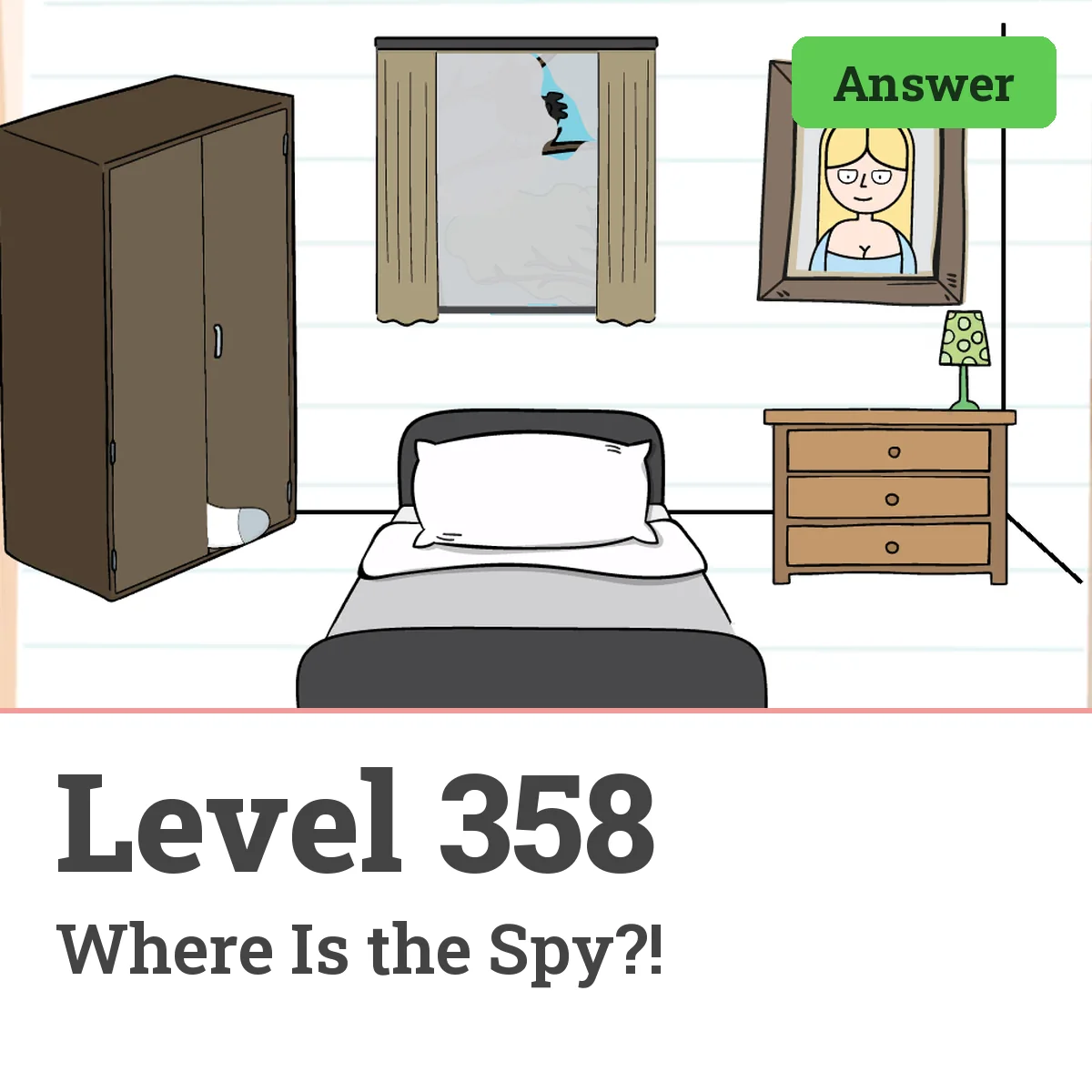 Brain Test: Tricky Puzzles Level 358 answer – Where Is the Spy?!