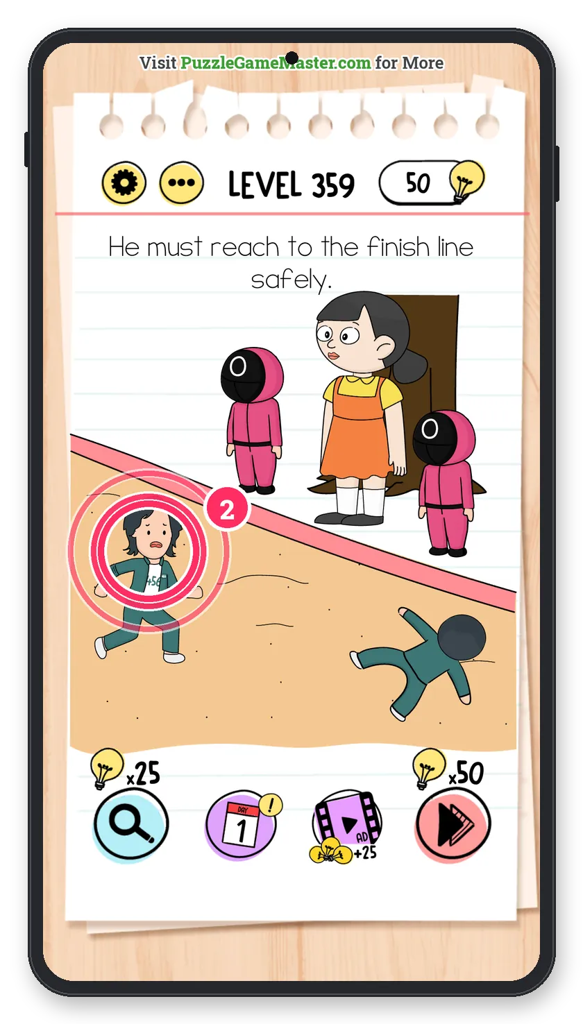 Brain Test: Tricky Puzzles Level 359 step 2: Run