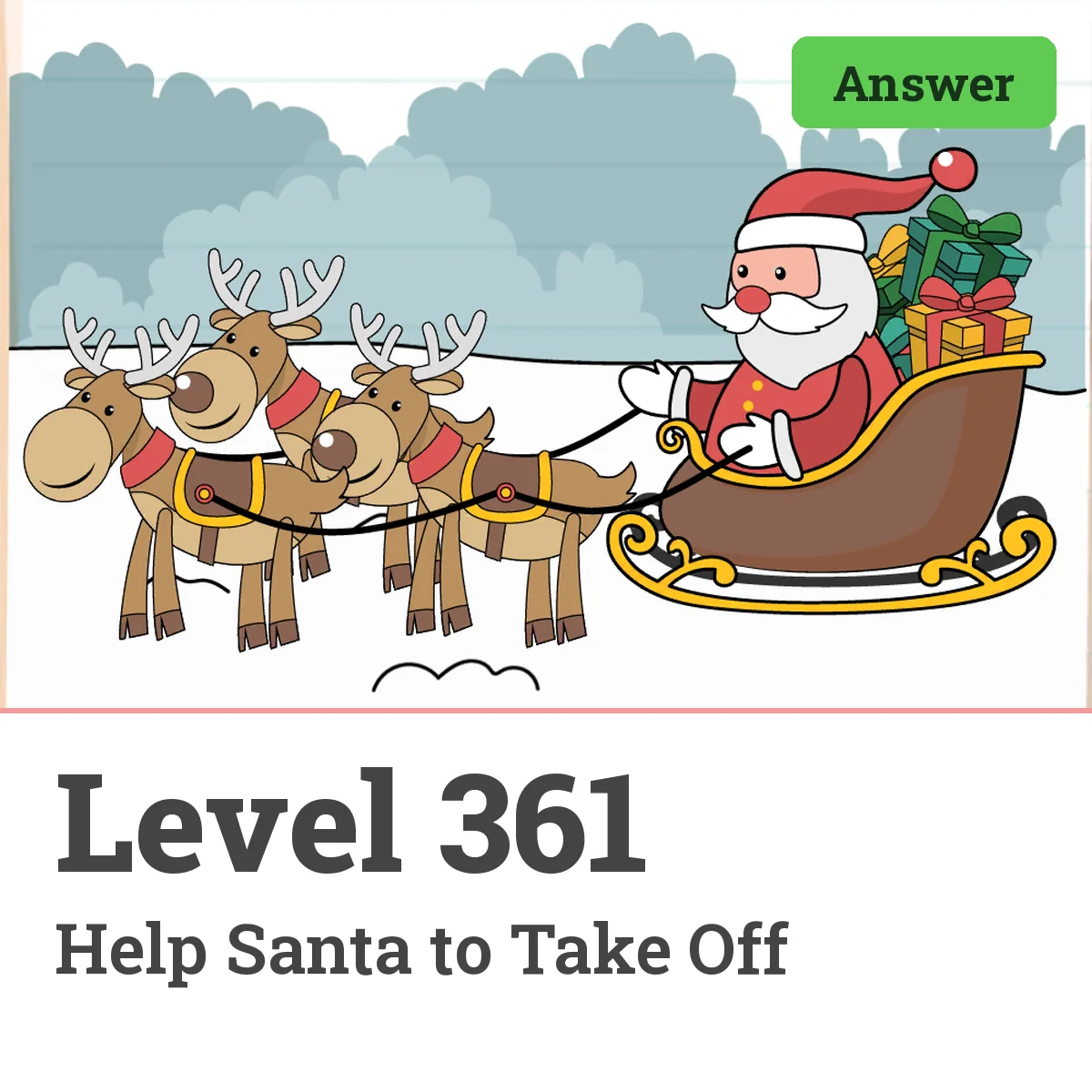 Brain Test: Tricky Puzzles Level 361 answer – Help Santa to Take Off