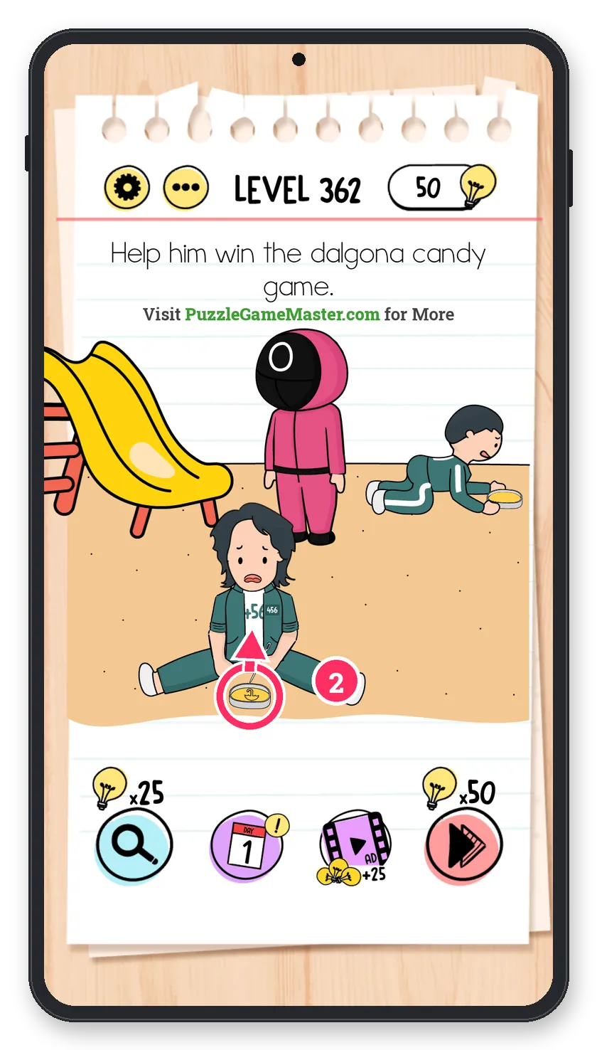 Brain Test: Tricky Puzzles Level 362 step 2: Stick the candy