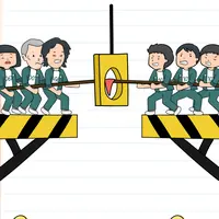 Brain Test: Tricky Puzzles Level 364 answer – His Team Must Win the Tug of War Game