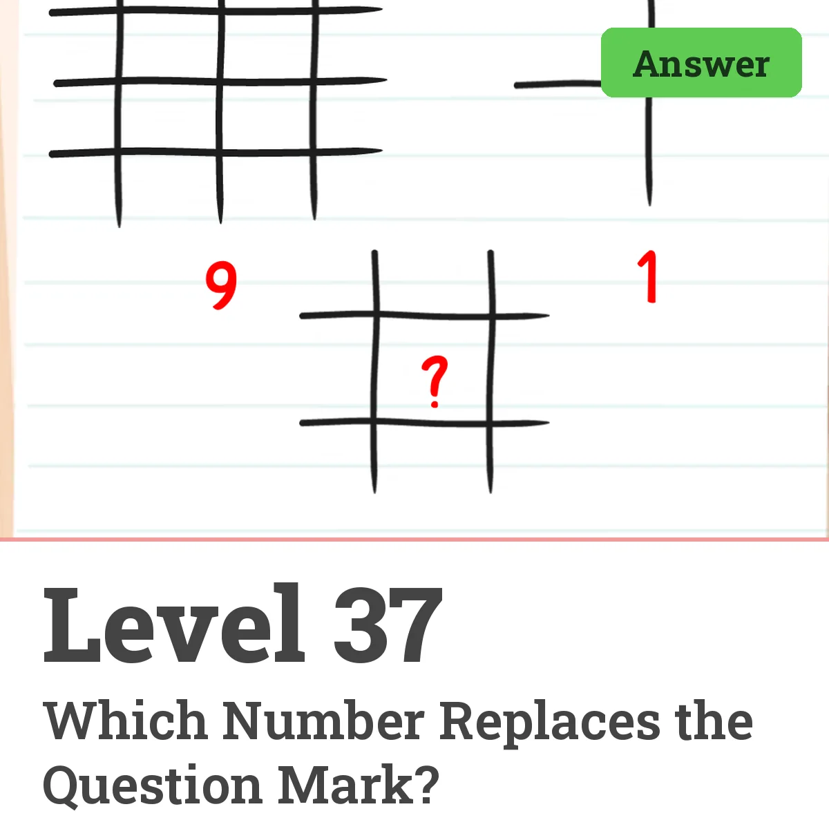 Brain Test: Tricky Puzzles Level 37 answer – Which Number Replaces the Question Mark?