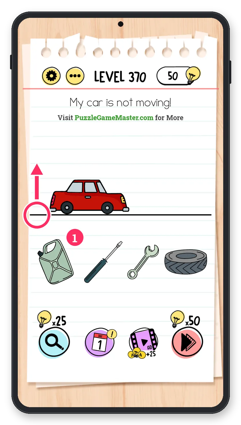 Brain Test: Tricky Puzzles Level 370 answer with steps marked