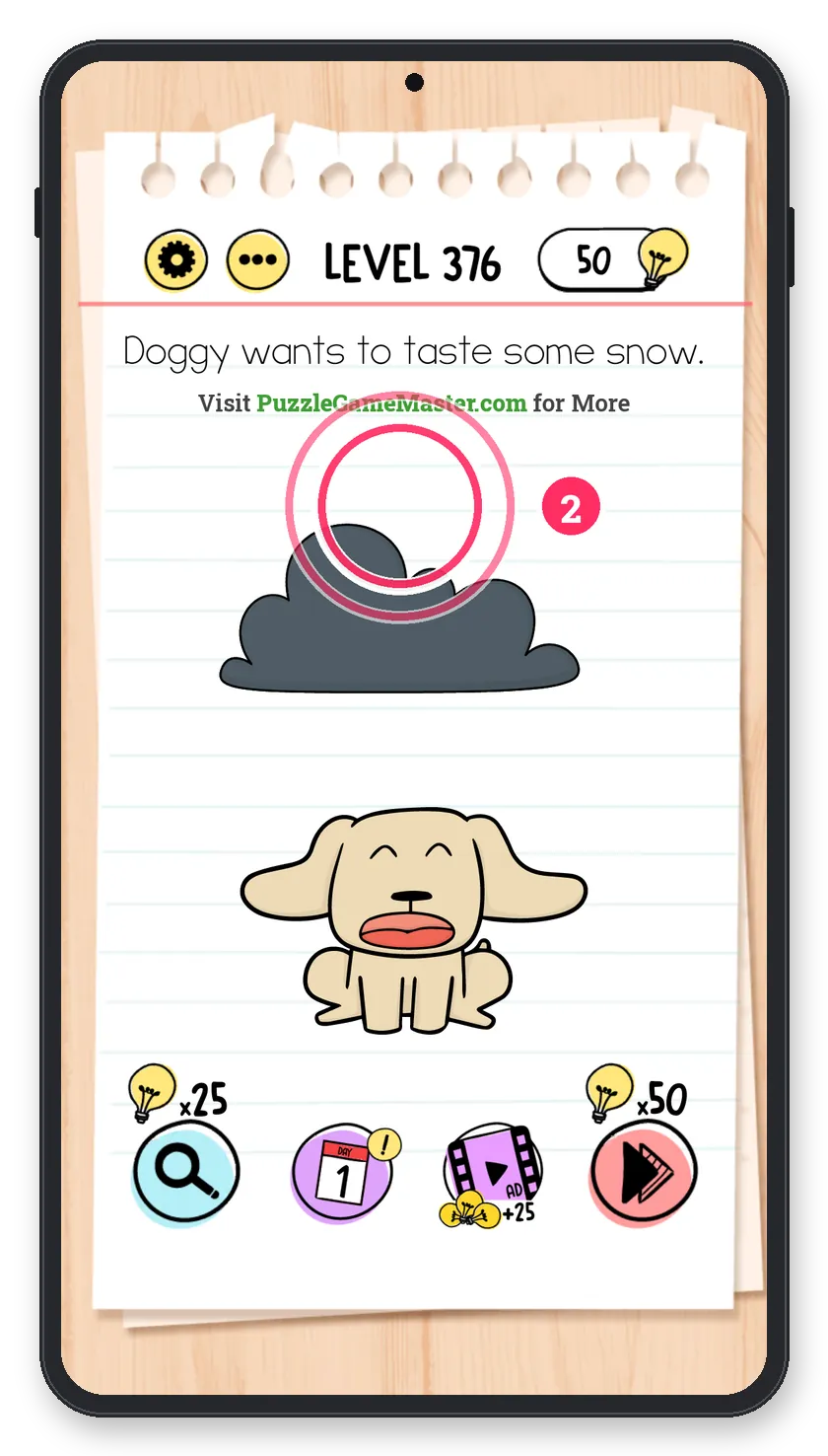 Brain Test: Tricky Puzzles Level 376 step 2: Make it snow