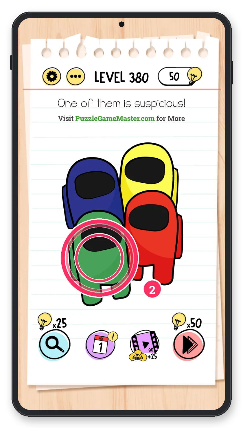 Brain Test: Tricky Puzzles Level 380 step 2: Catch the imposter