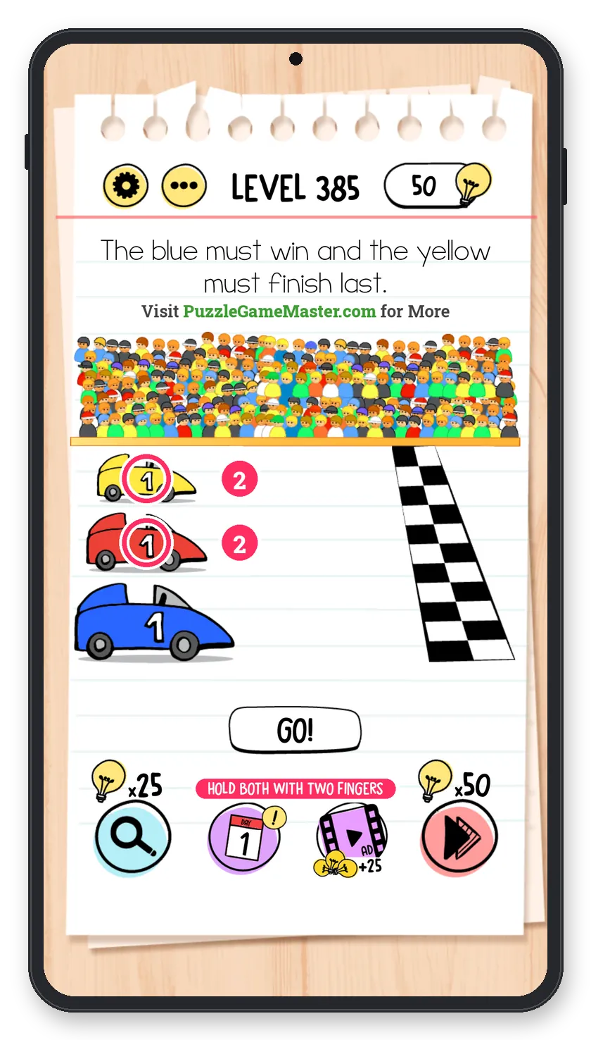 Brain Test: Tricky Puzzles Level 385 step 2: Hold the others