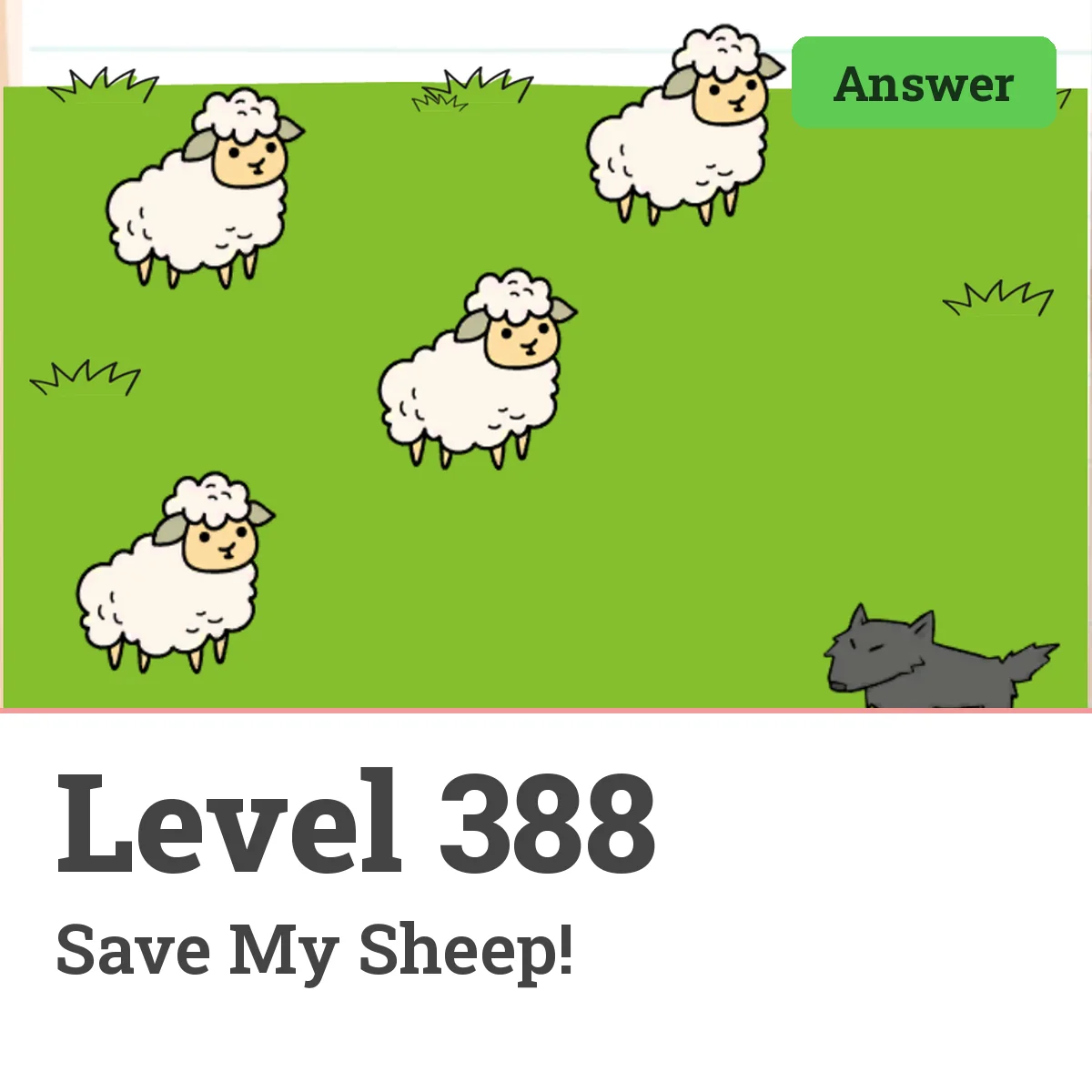 Brain Test: Tricky Puzzles Level 388 answer – Save My Sheep!