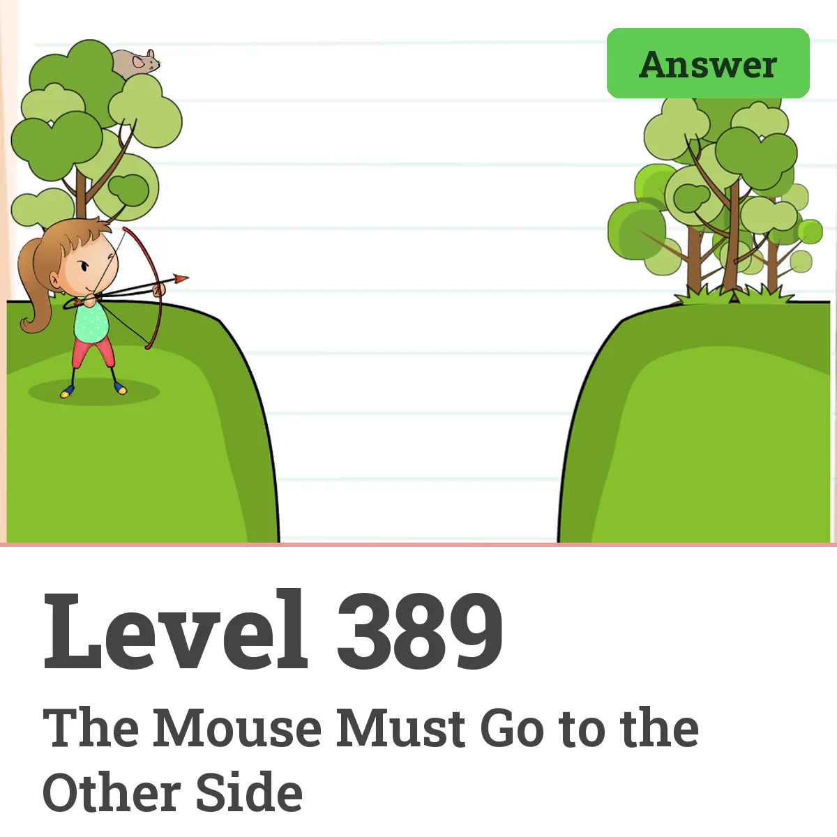 Brain Test: Tricky Puzzles Level 389 answer – The Mouse Must Go to the Other Side