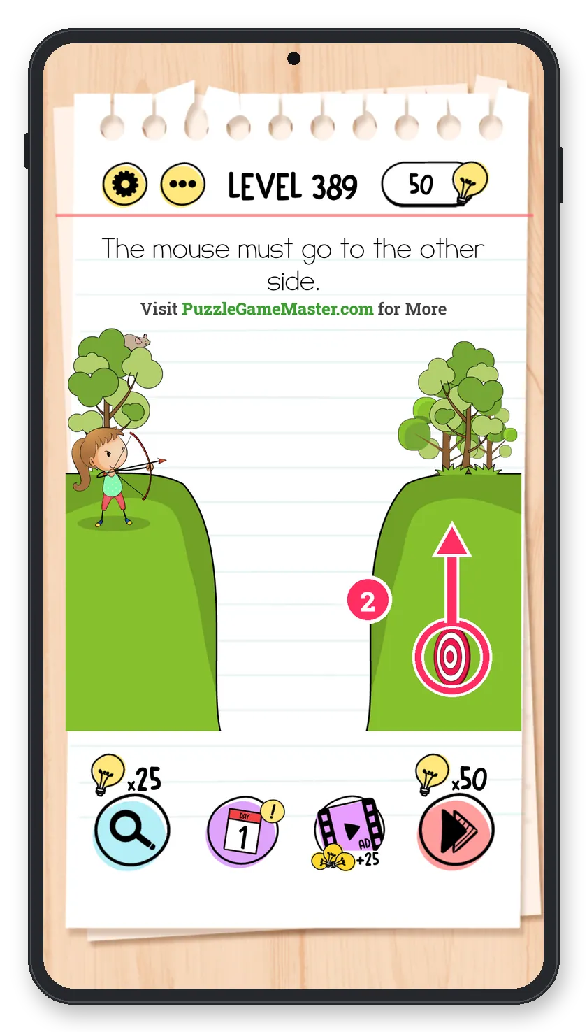 Brain Test: Tricky Puzzles Level 389 step 2: Aim