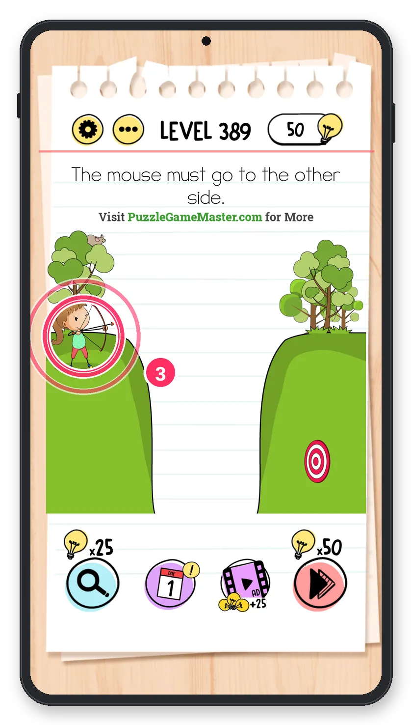 Brain Test: Tricky Puzzles Level 389 step 3: Shoot