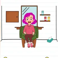 Brain Test: Tricky Puzzles Level 390 answer – She Wants Her Natural Hair Color Back