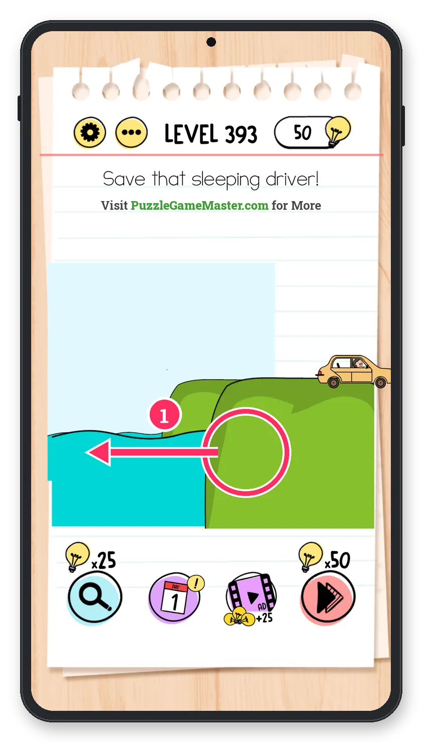 Brain Test: Tricky Puzzles Level 393 answer with steps marked