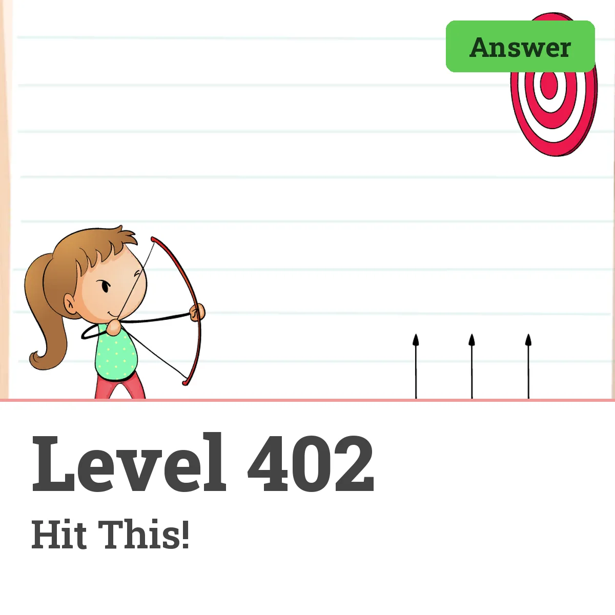 Brain Test: Tricky Puzzles Level 402 answer – Hit This!