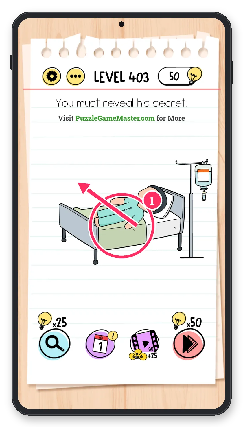 Brain Test: Tricky Puzzles Level 403 answer with steps marked