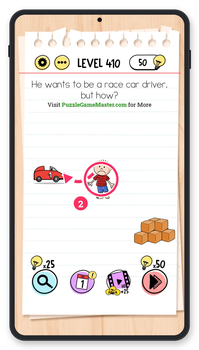 Brain Test: Tricky Puzzles Level 410 step 2: Put him in