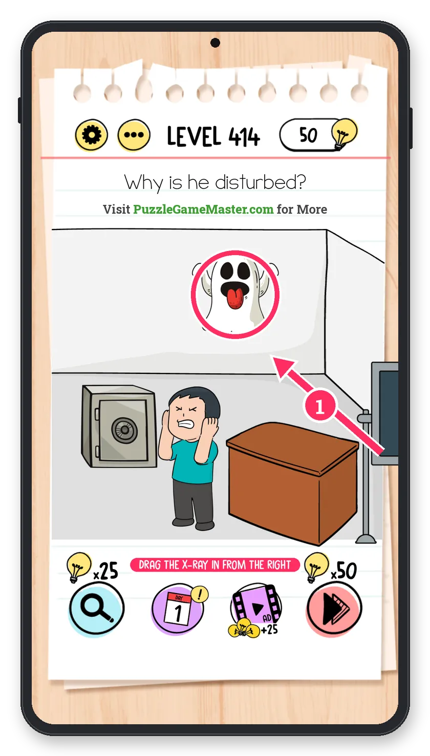 Brain Test: Tricky Puzzles Level 414 answer with steps marked