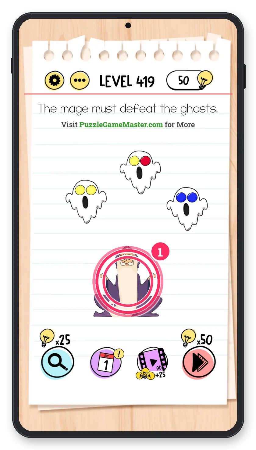 Brain Test: Tricky Puzzles Level 419 step 1: Show the cards