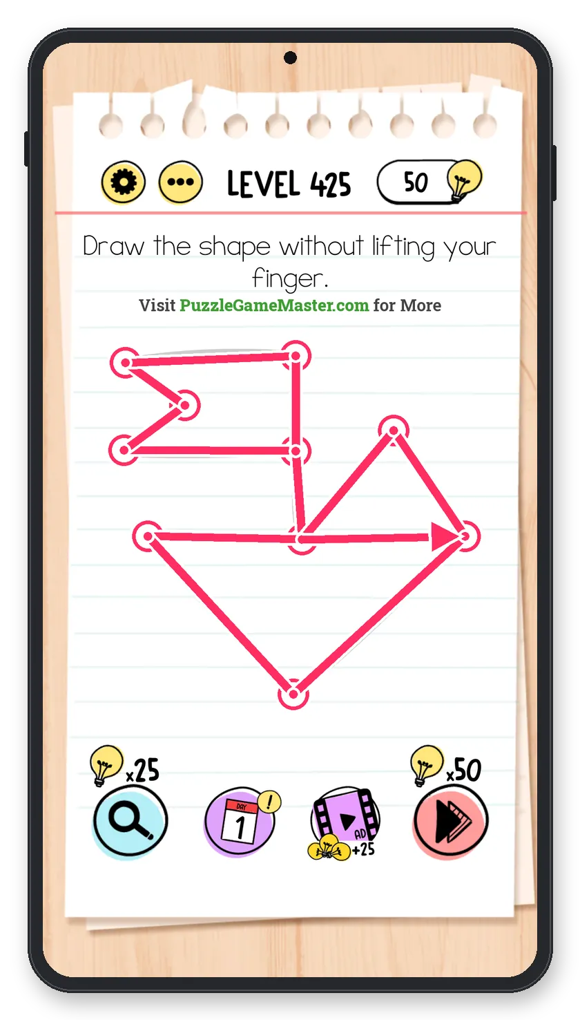 Brain Test: Tricky Puzzles Level 425 answer with steps marked