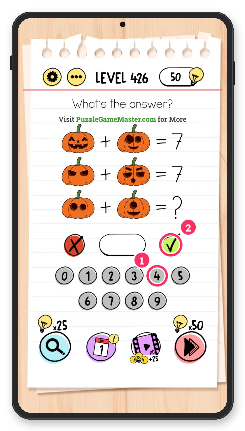Brain Test: Tricky Puzzles Level 426 step 2: Type 4