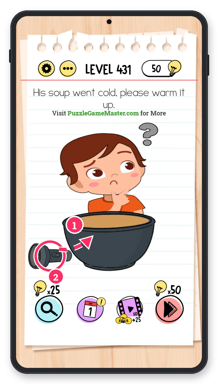 Brain Test: Tricky Puzzles Level 431 answer with steps marked